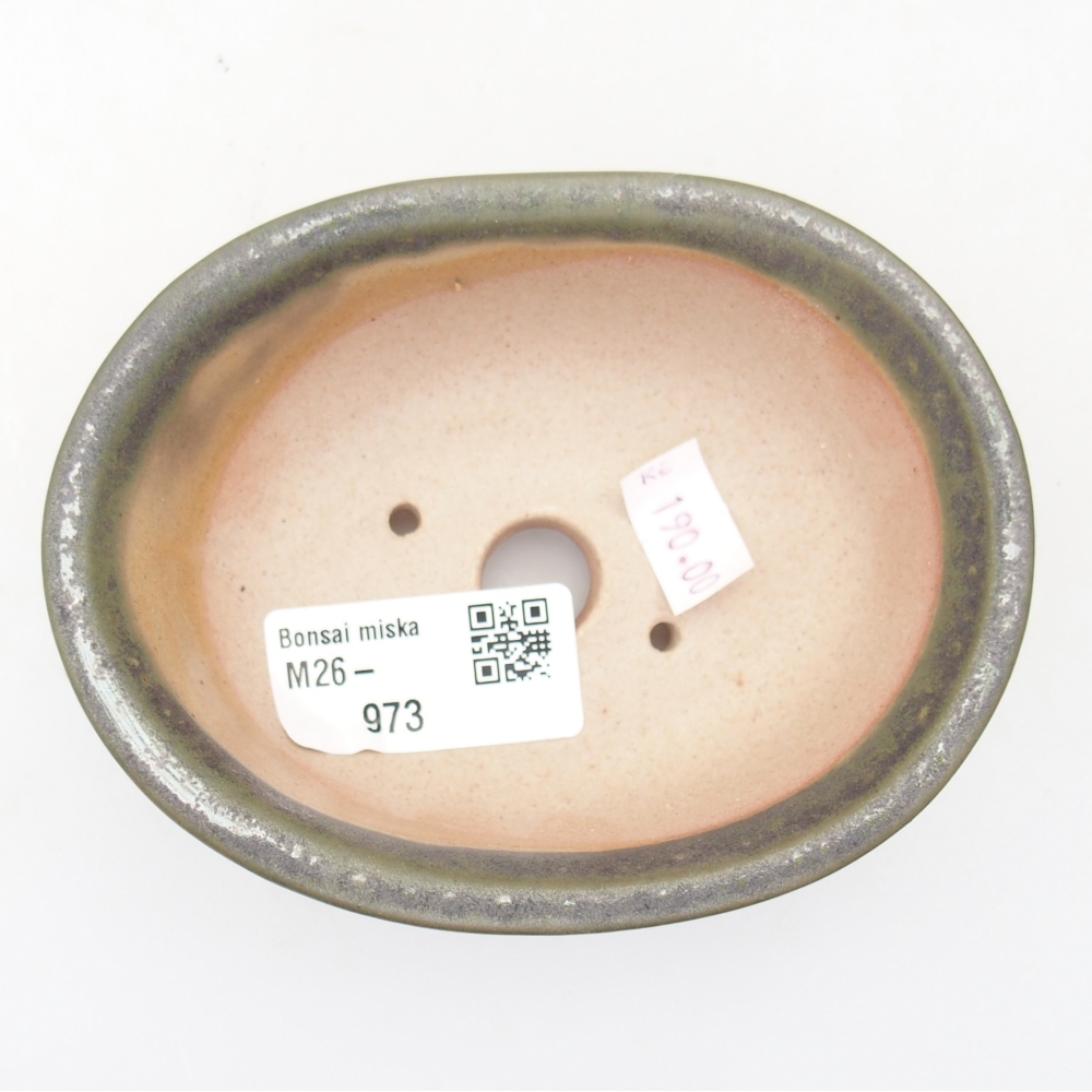 Bonsaischale aus Keramik 11 x 8,5 x 4 cm, grün