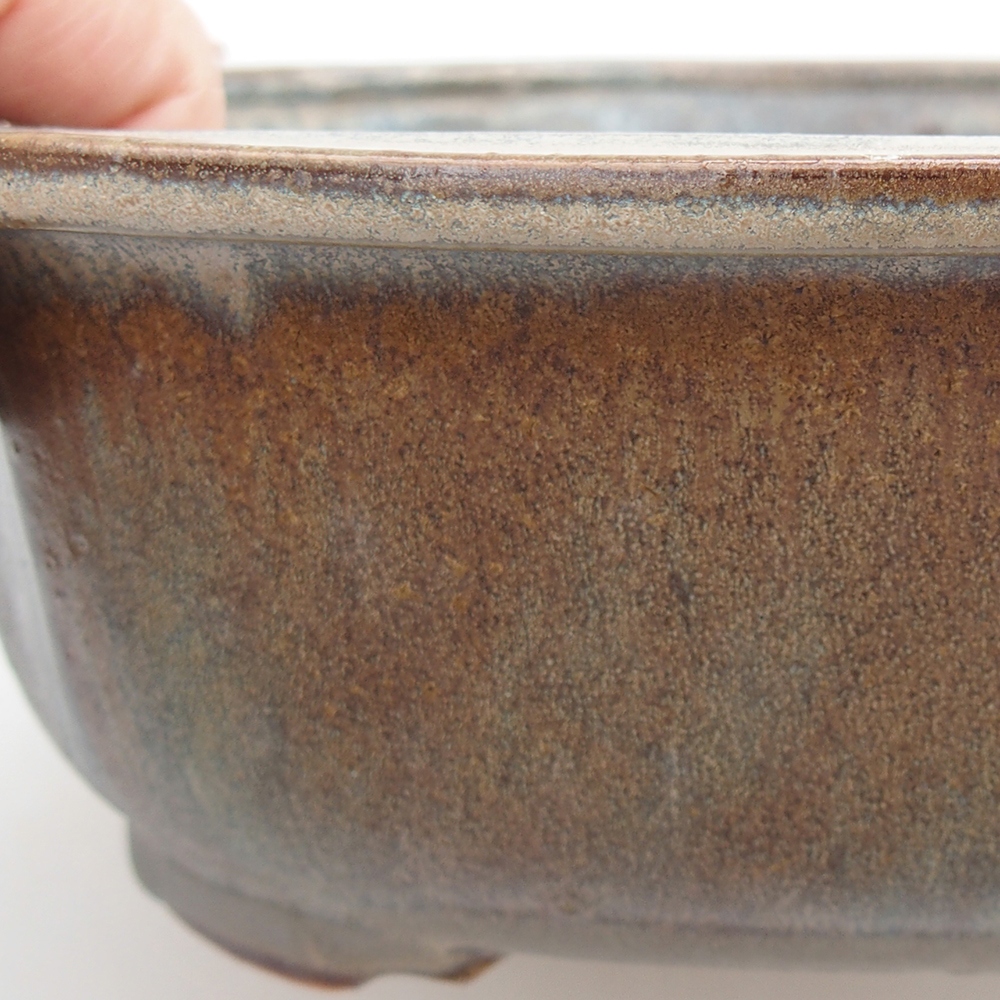 Bonsaischale aus Keramik 24 x 19,5 x 7 cm, braun