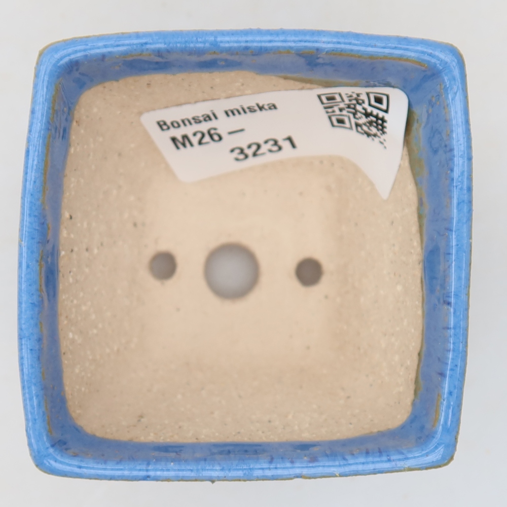 Bonsaischale aus Keramik 5,5 x 5,5 x 4,5 cm, Farbe blau