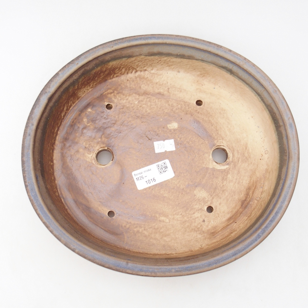 Bonsaischale aus Keramik 26 x 23,5 x 5,5 cm, Farbe blau