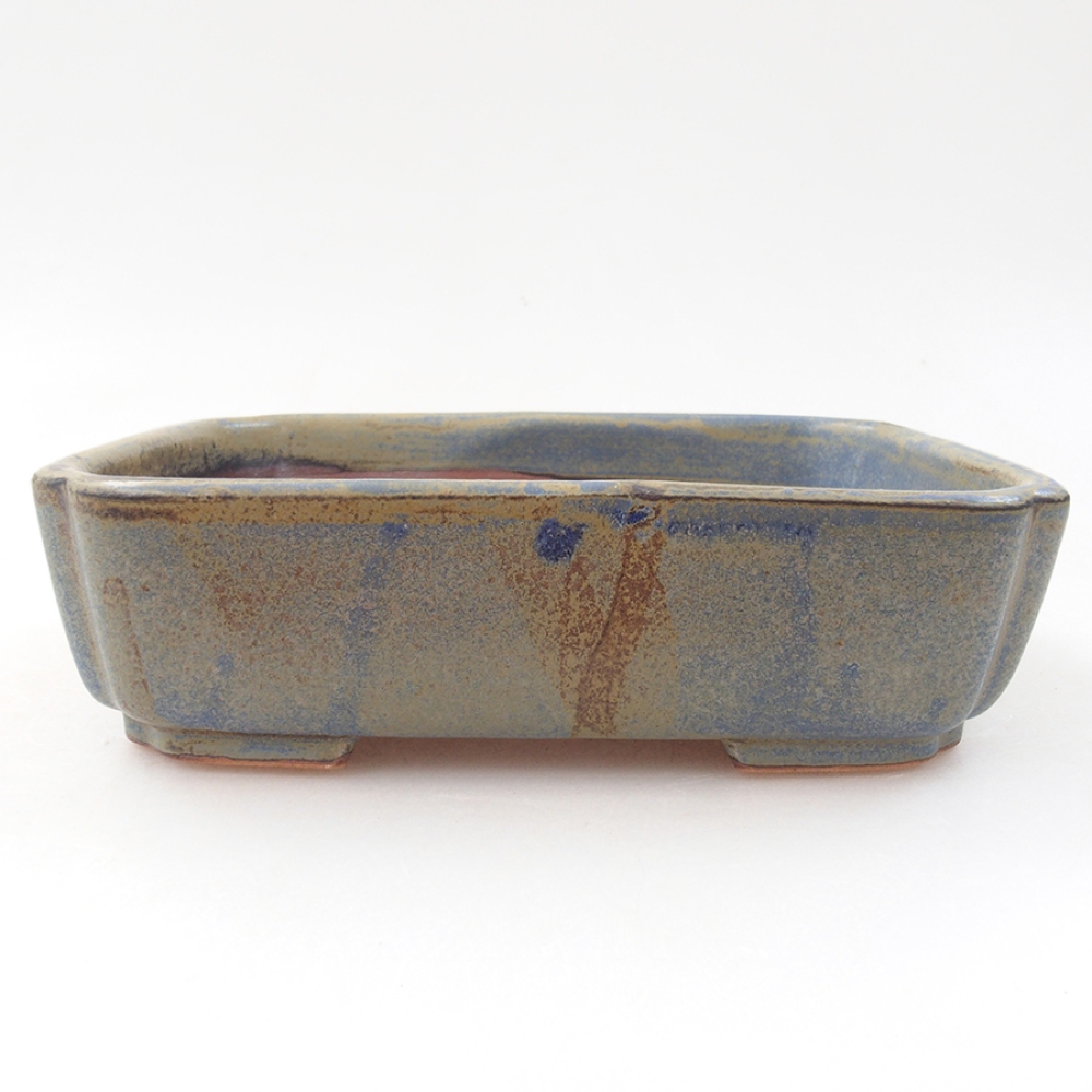 Keramik-Bonsaischale 15 x 12 x 4 cm, Farbe blau