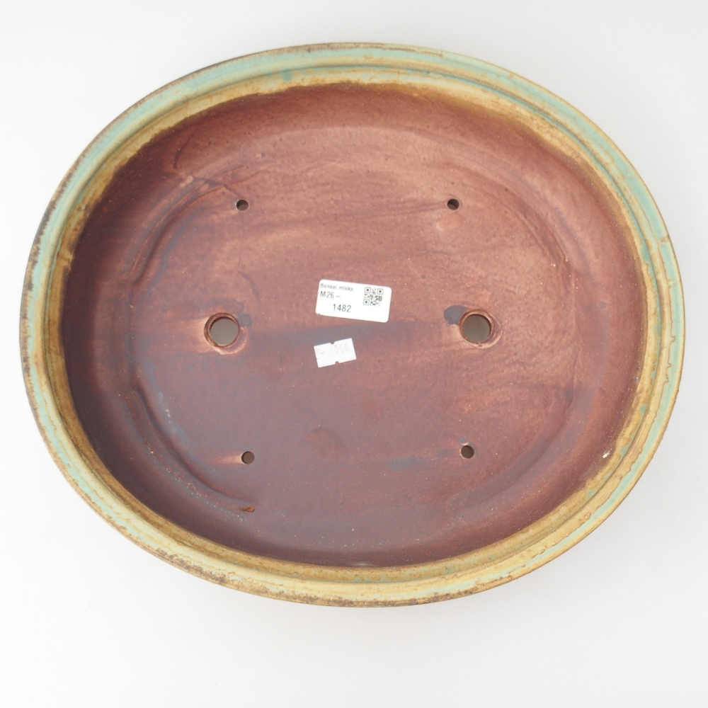Bonsaischale aus Keramik 32,5 x 28 x 7 cm, grün