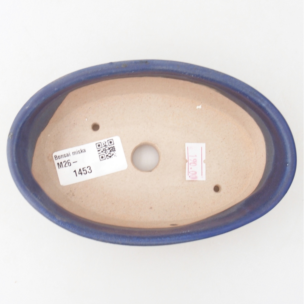 Bonsaischale aus Keramik 15 x 9,5 x 4 cm, Farbe blau