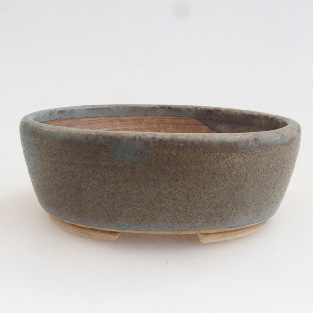 Bonsaischale aus Keramik 9,5 x 8 x 3 cm, Farbe blau