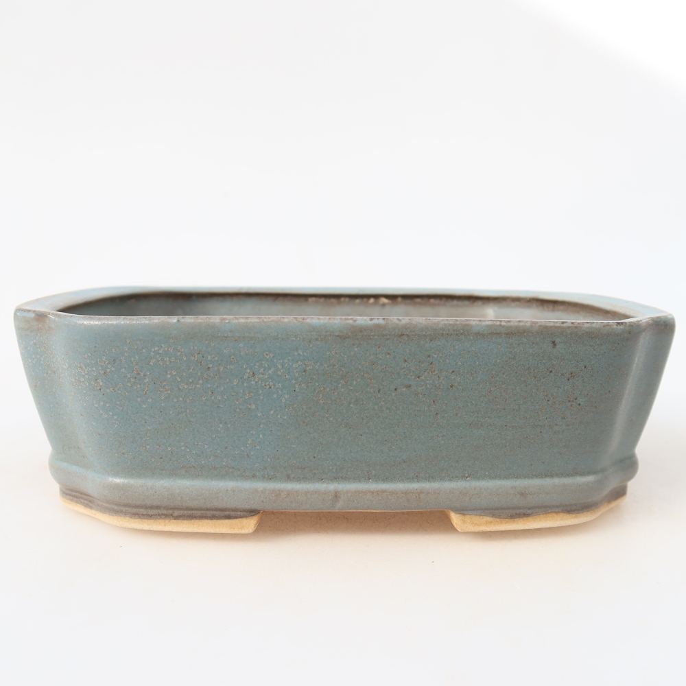 Keramik-Bonsai-Schale, 17,5 × 14,5 × 5 cm, Farbe: Blau