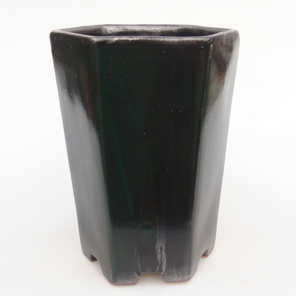 Bonsaischale aus Keramik 12,5 x 11,5 x 16,5 cm, grün