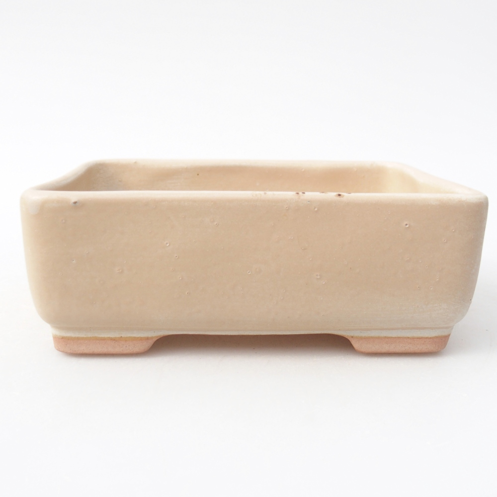 Bonsaischale aus Keramik 14,5 x 11 x 5,5 cm, Farbe beige