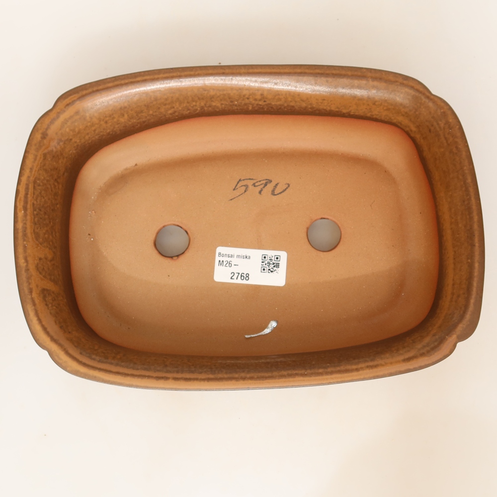 Keramikschale  24 x 17 x 6 cm, Farbe: braun