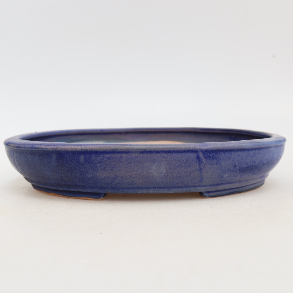 Bonsaischale aus Keramik 24,5 x 20 x 4 cm, Farbe blau