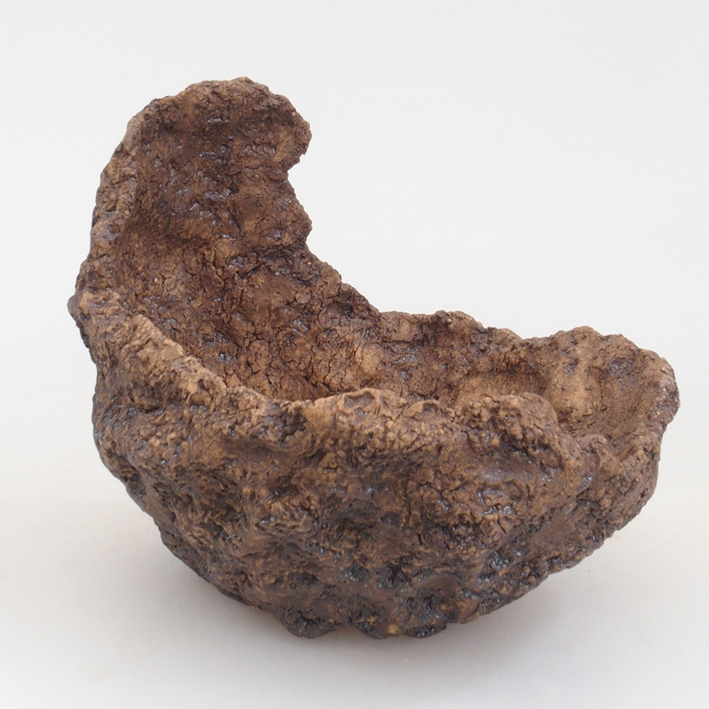 Keramikschale 10 x 8 x 10 cm, braun Farbe
