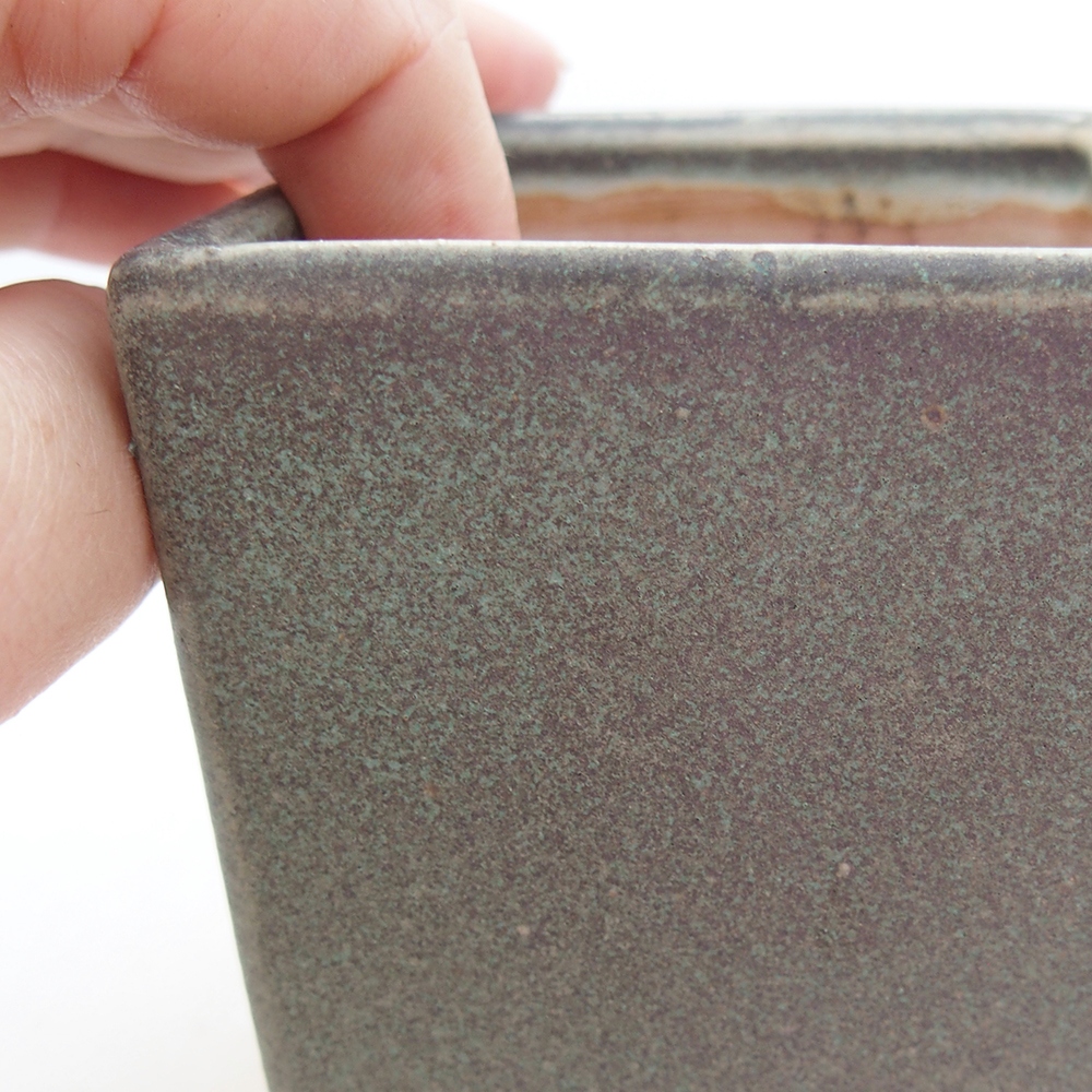 Bonsaischale aus Keramik 7 x 7 x 9,5 cm, grün