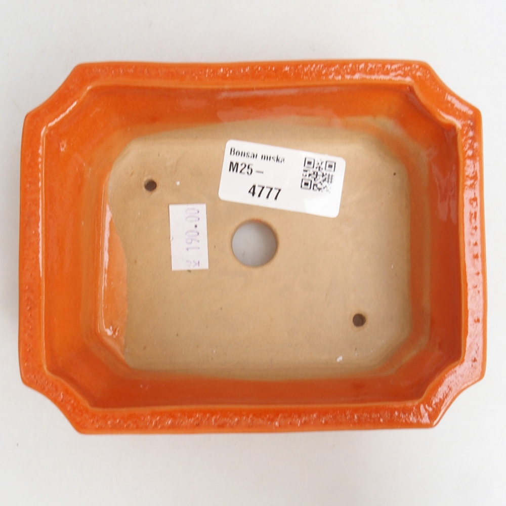 Keramik-Bonsaischale 13 x 10,5 x 4 cm, Farbe  Orange