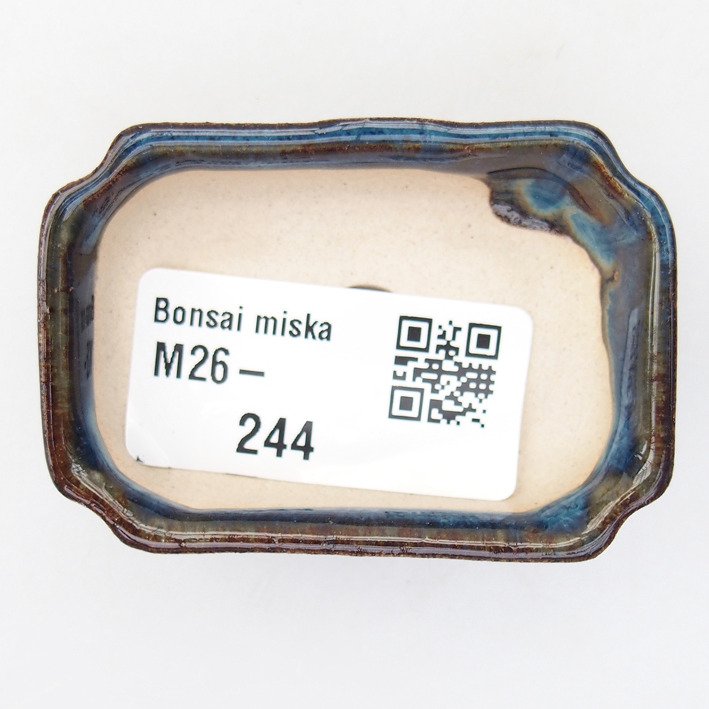 Mini-Bonsaischale 6 x 4 x 1,5 cm, Farbe blau