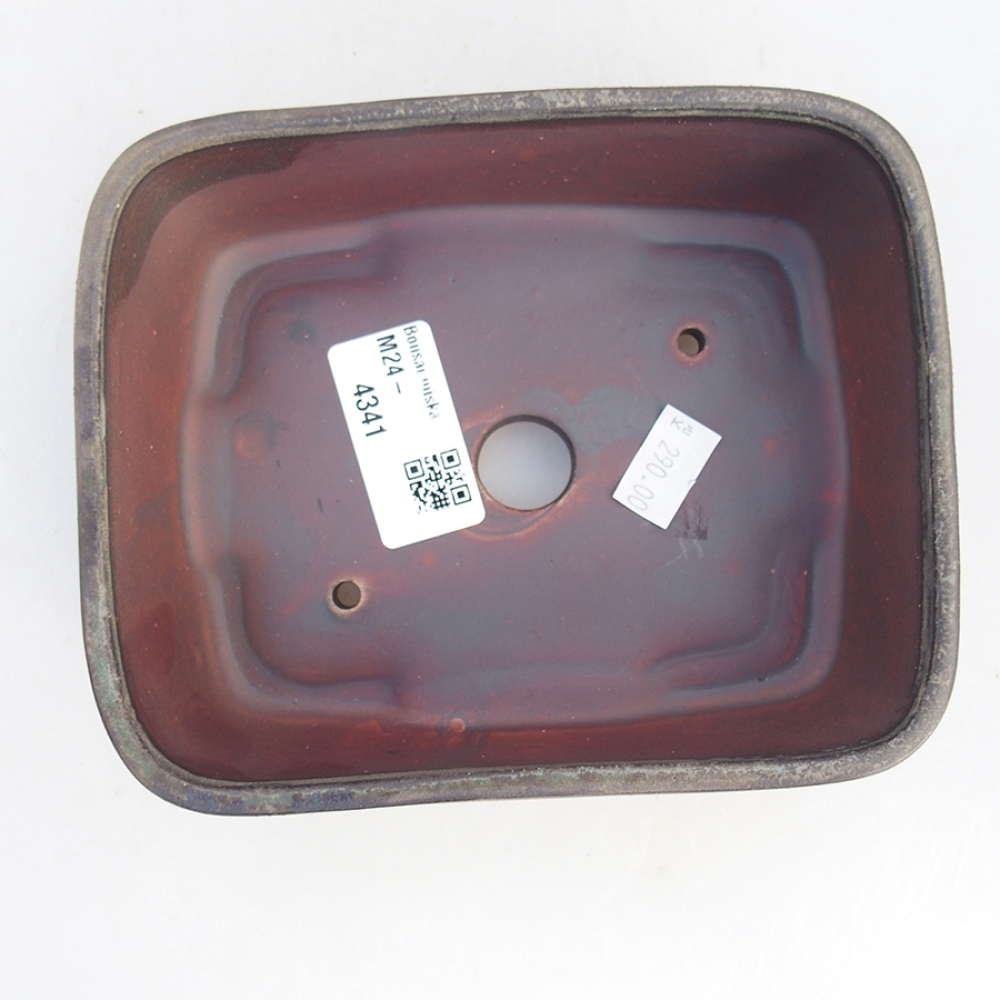 Keramik-Bonsaischale 14,5 x 12 x 4,5 cm, Farbe Grün