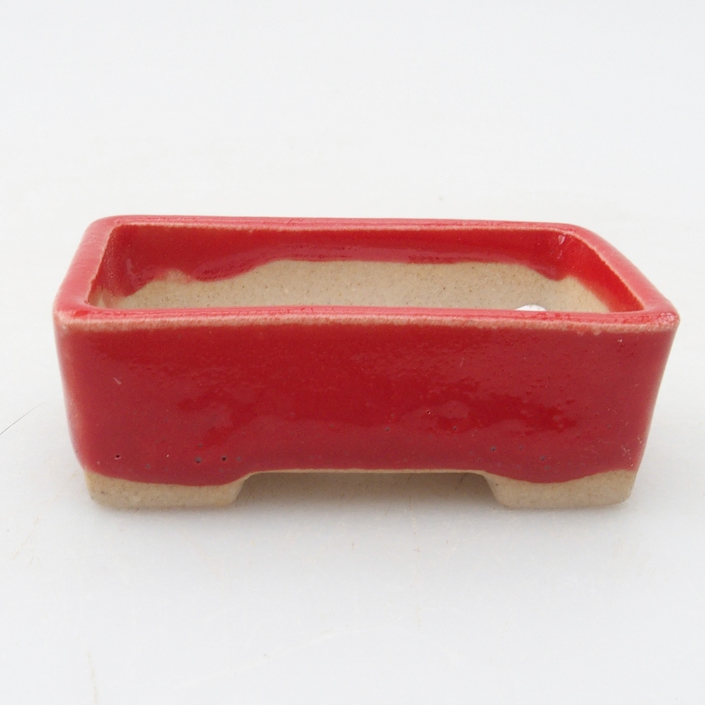 Mini-Bonsaischale  5 x 3 x 2 cm, Farbe rot