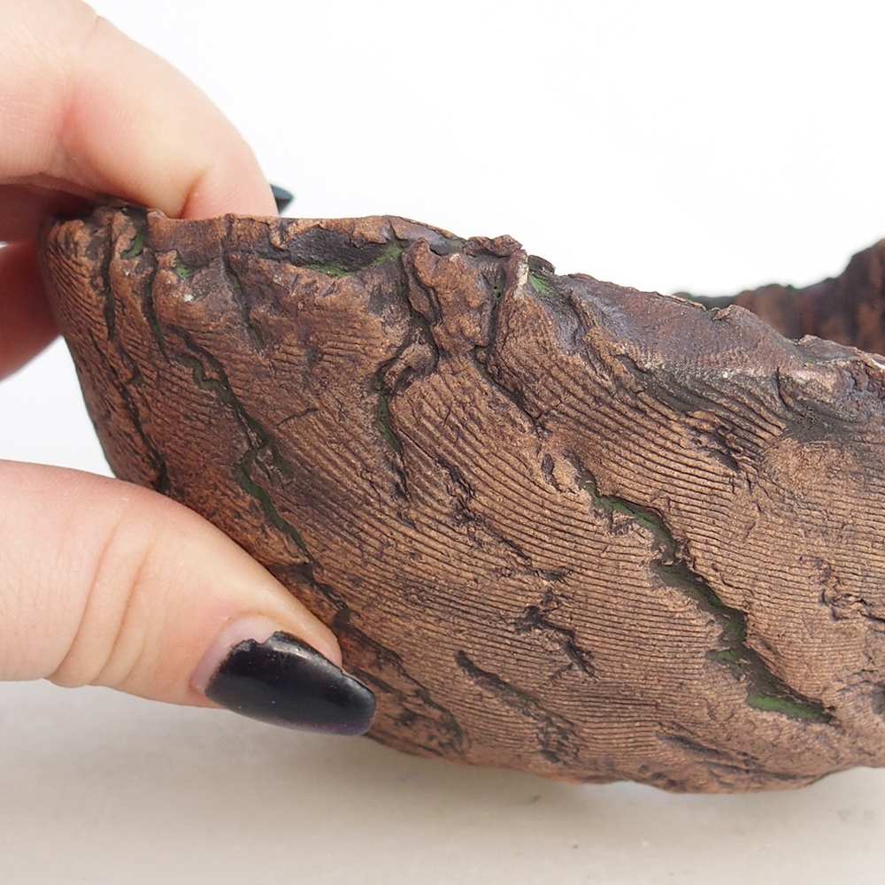 Keramikschale 13 x 13 x 7 cm , Farbe grün