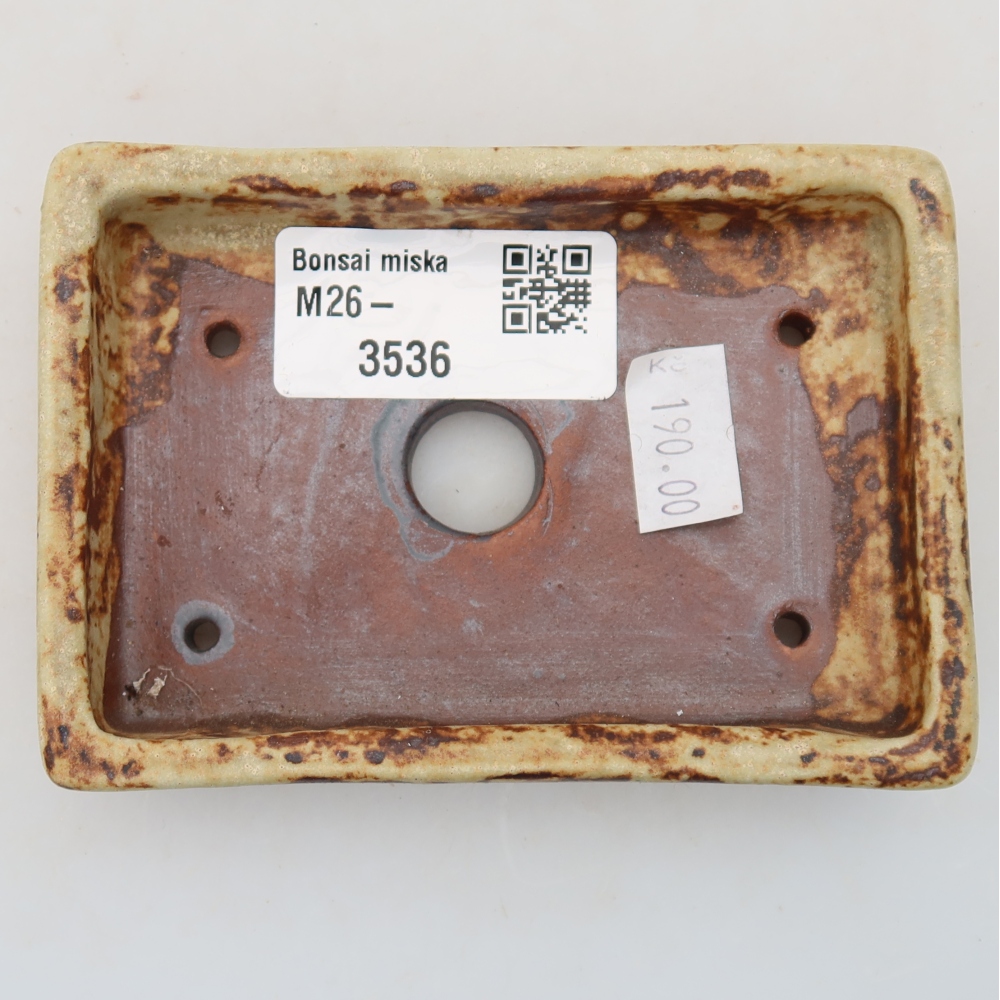 Bonsaischale aus Keramik 10 x 7 x 2 cm, Farbe beige