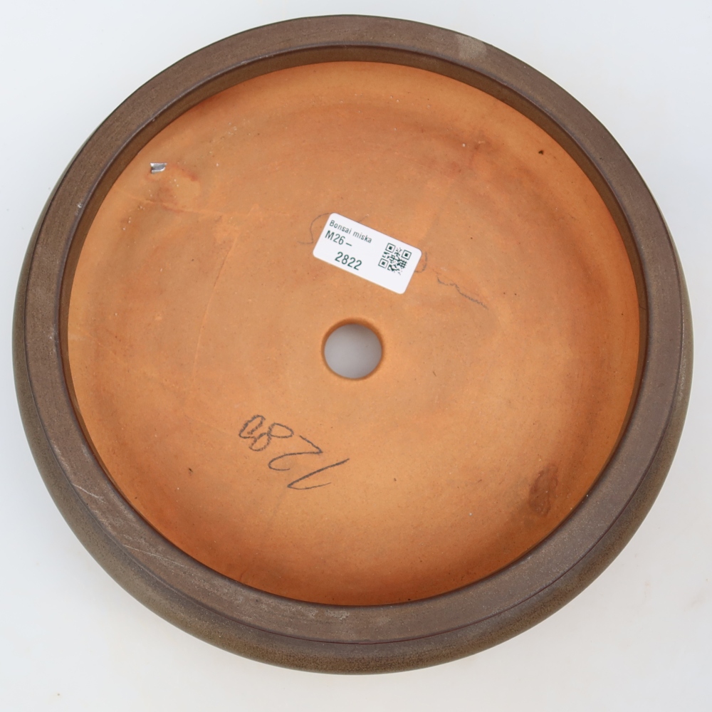 Keramikschale  23 x 23 x 7 cm, Farbe: braun