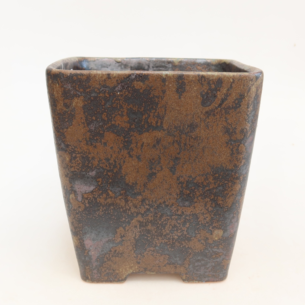 Bonsaischale aus Keramik 14 x 14 x 15 cm, braun