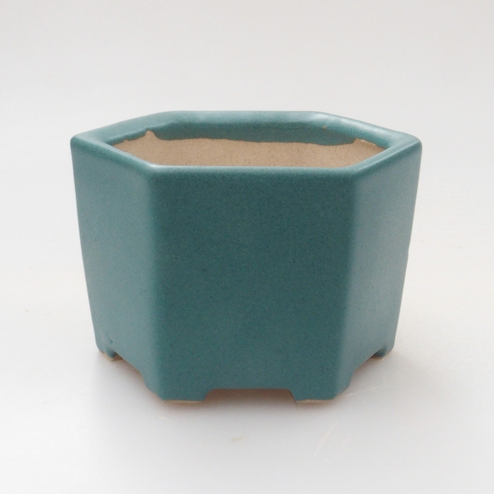 Keramik Bonsai Schale 6 x 6 x 4,5 cm, Farbe blau