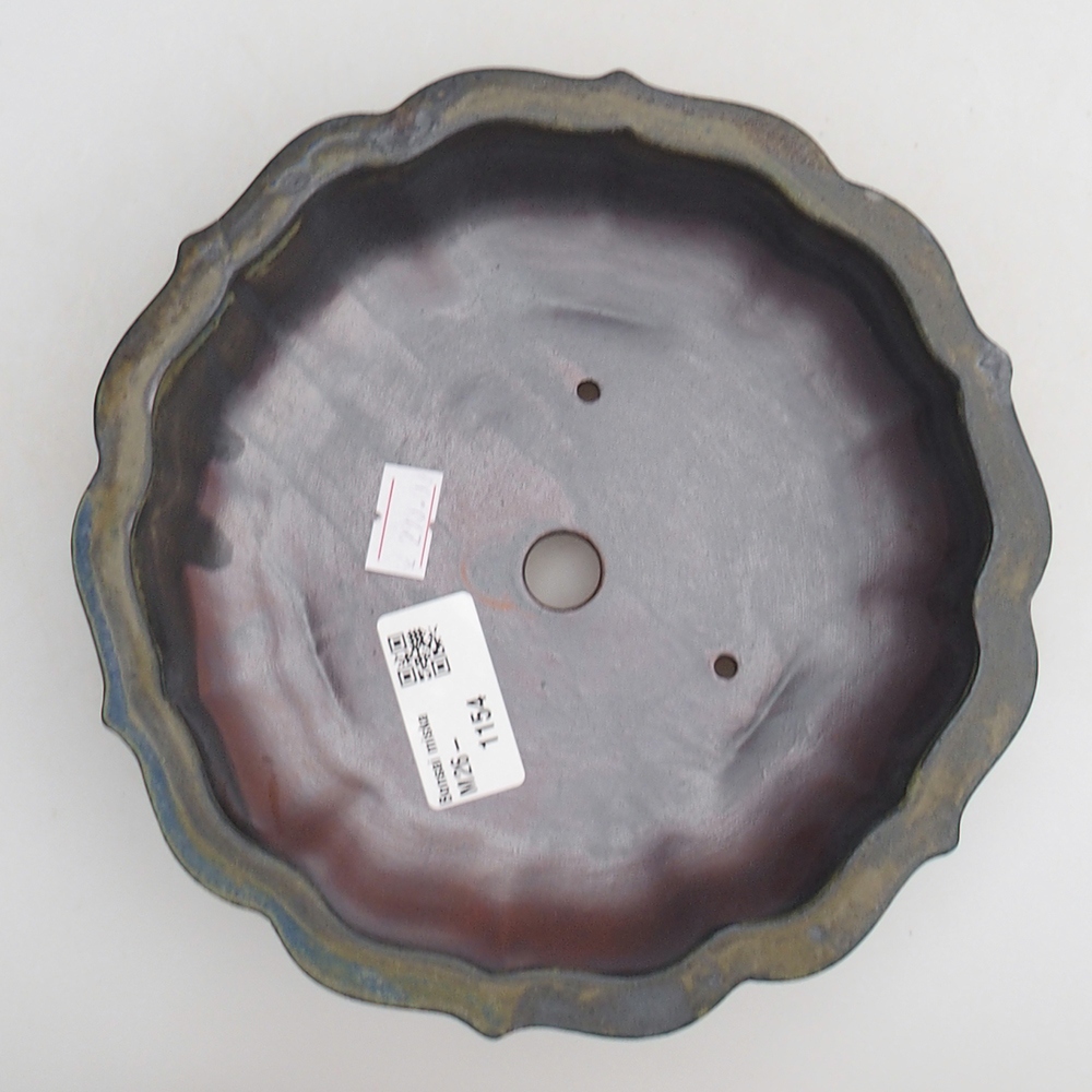 Bonsaischale aus Keramik 18 x 18 x 4,5 cm, braun