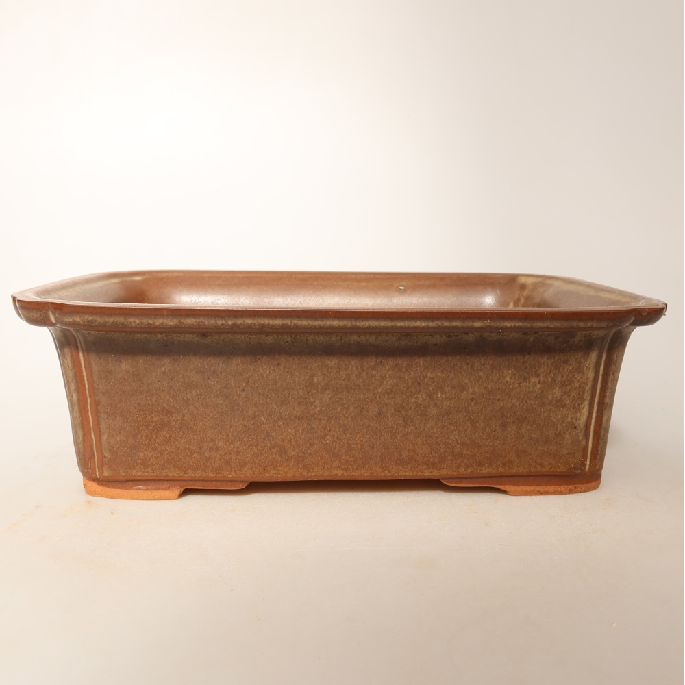 Keramikschale  20 x 15,5 x 5,5 cm, Farbe: braun