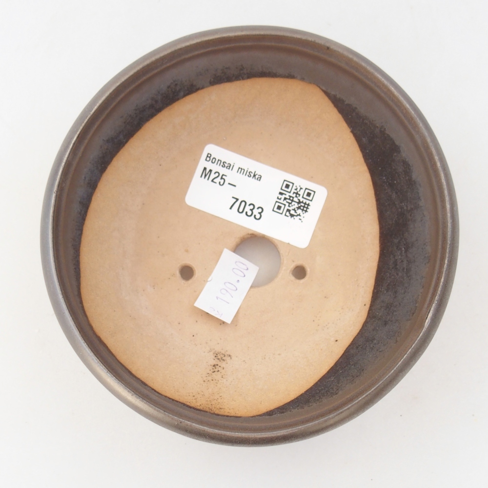 Bonsaischale aus Keramik 10 x 10 x 5 cm, metallfarben