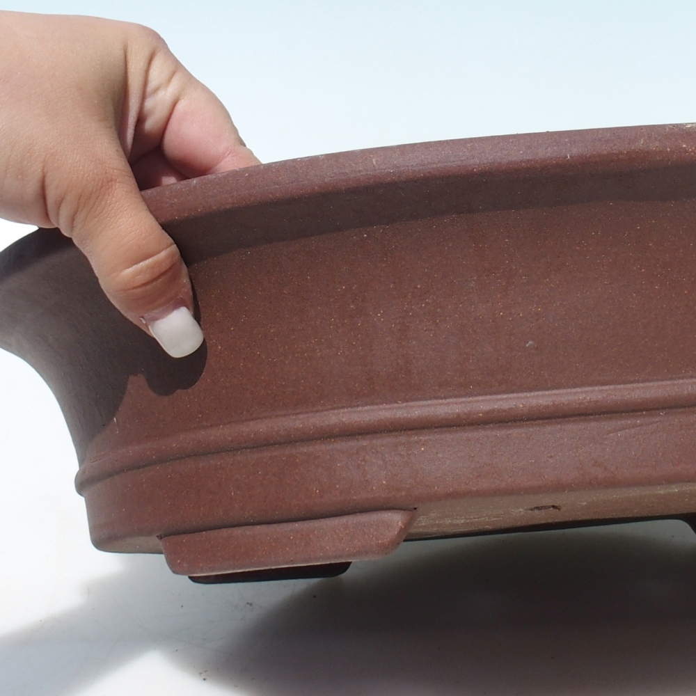 Bonsaischale 41,5 x 33,5 x 10 cm Birke braun