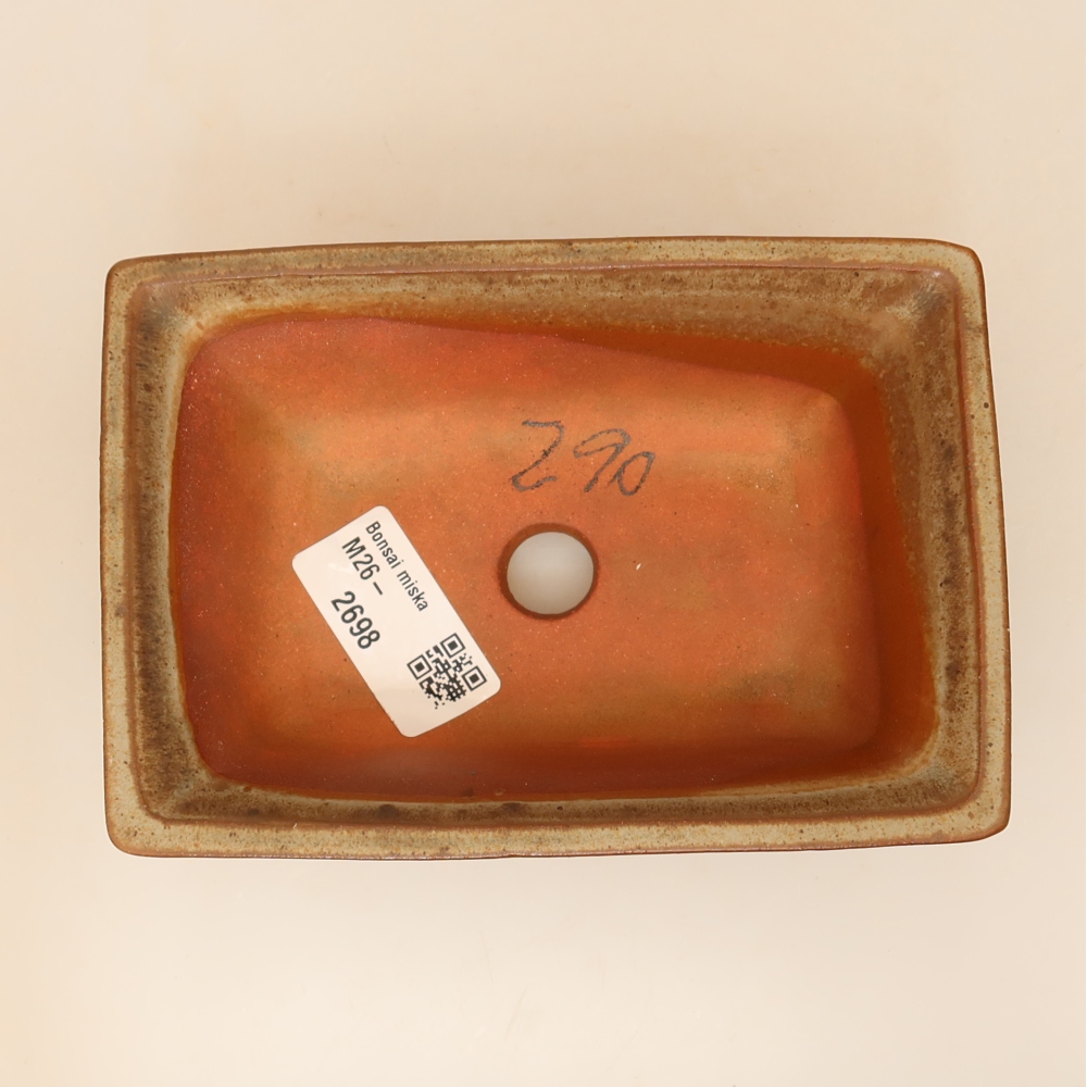 Keramikschale  14,5 x 10 x 5 cm, Farbe: braun