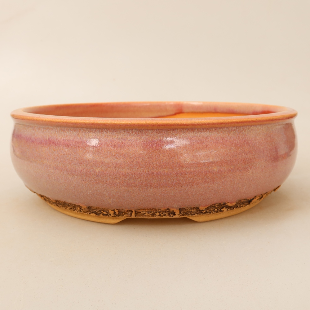 Keramik-Bonsai-Schale 23 x 23 x 7 cm, Farbe: Rosa