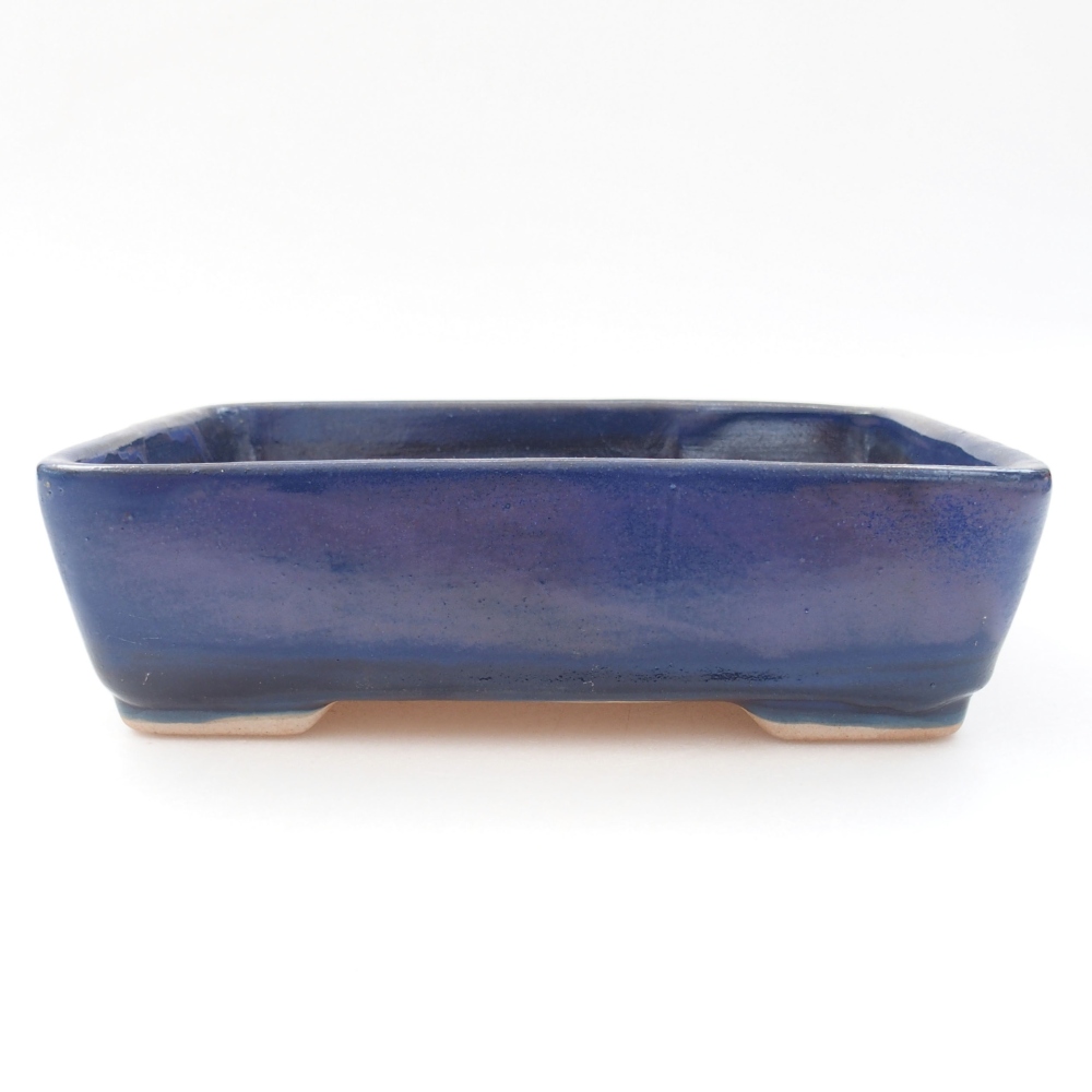 Keramik-Bonsaischale 18 x 13 x 5 cm, Farbe blau