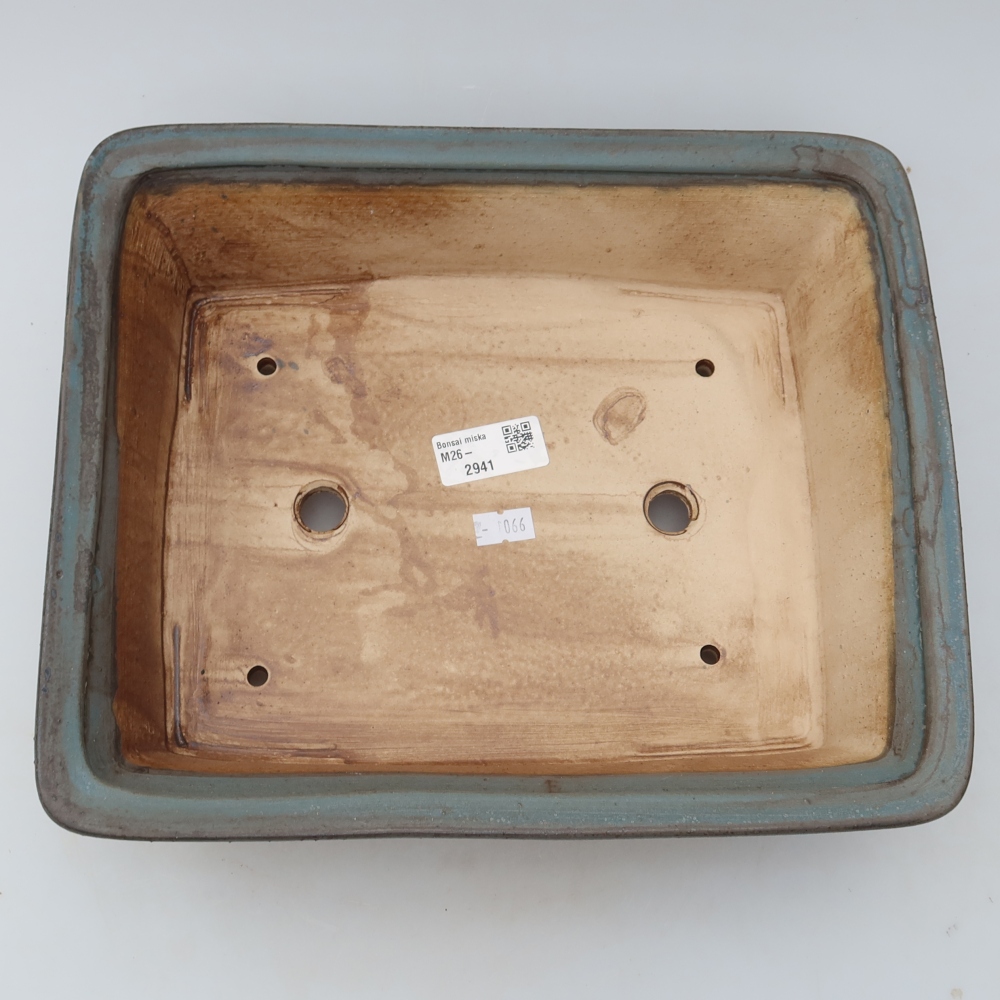 Keramik-Bonsai-Schale 29,5 x 24 x 8 cm, Farbe: Blau