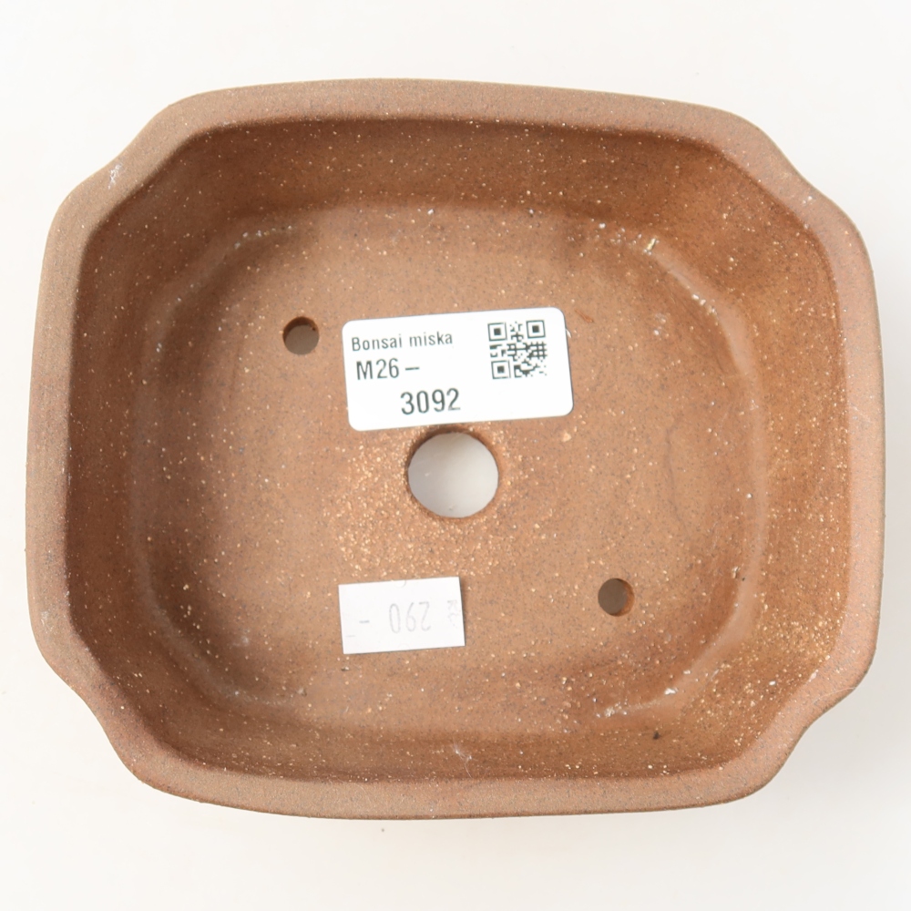 Keramik-Bonsai-Schale, 13,5 x 11,5 x 4 cm, Farbe: braun