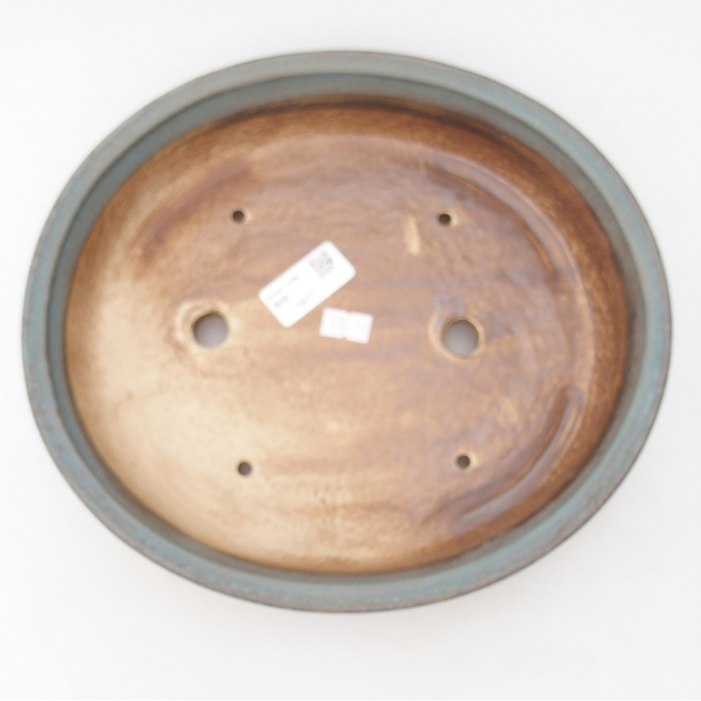 Bonsaischale aus Keramik 26 x 23,5 x 5,5 cm, Farbe blau