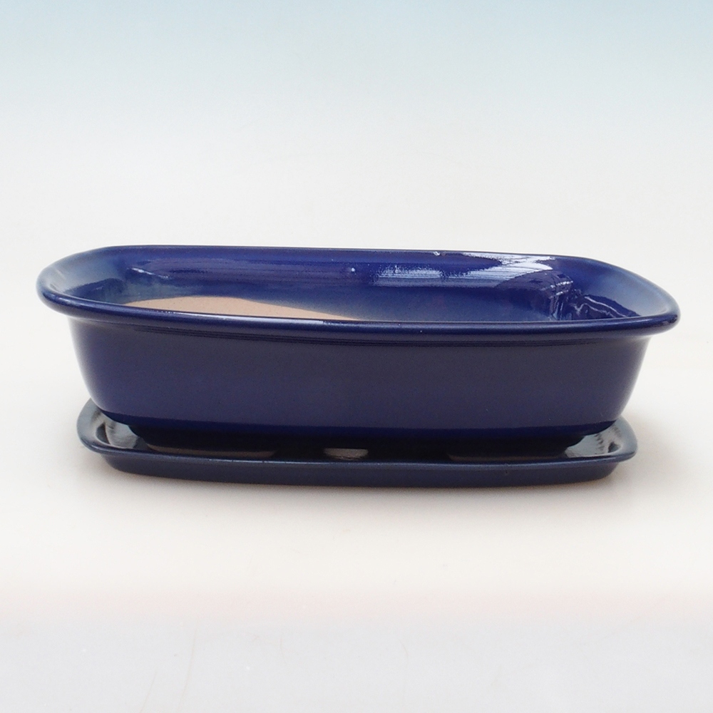 Bonsai-Schale + Unterschale H08 – 25 x 19,5 x 6 cm.