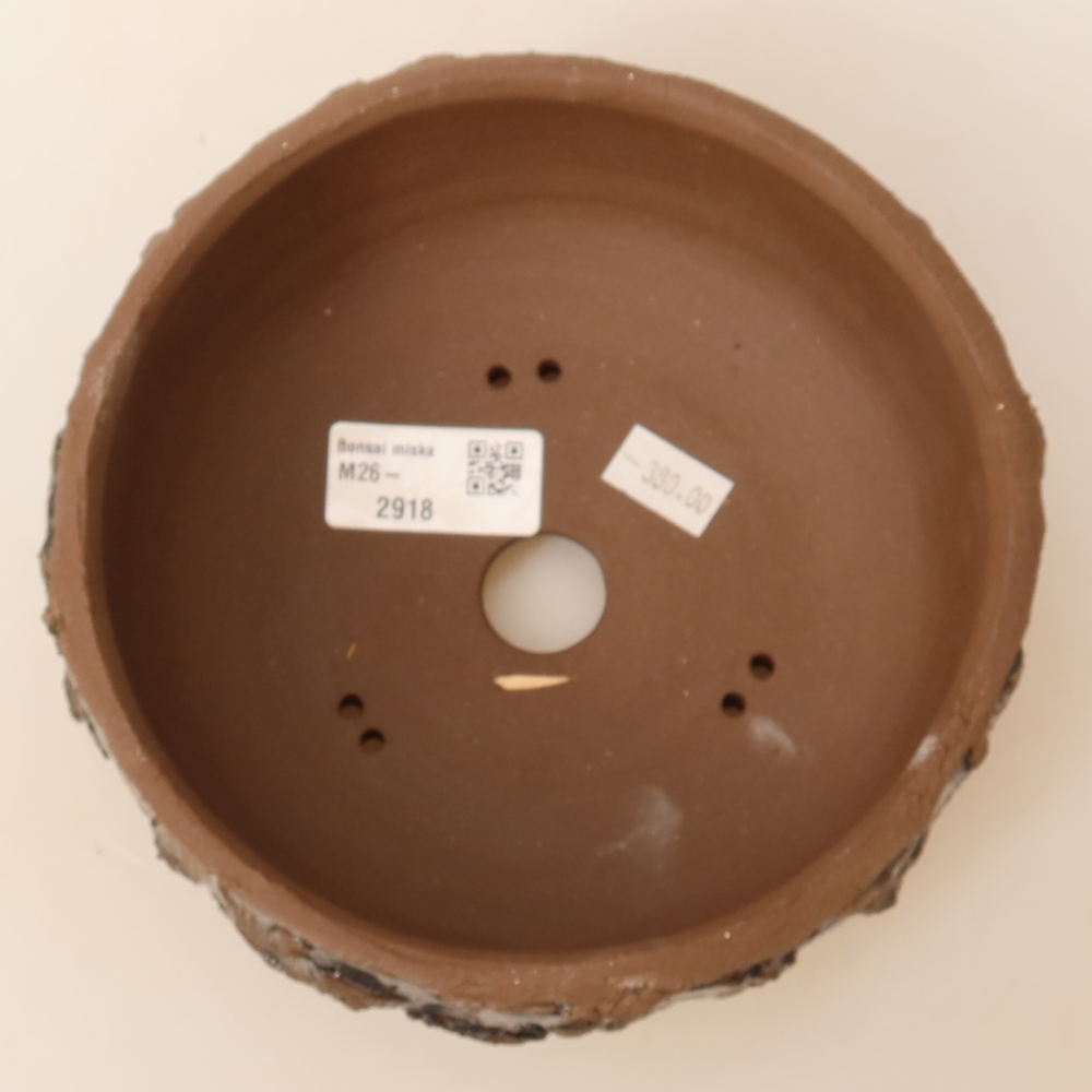 Keramik-Bonsai-Schale, 16 x 16 x 6,5 cm, Farbe: braun