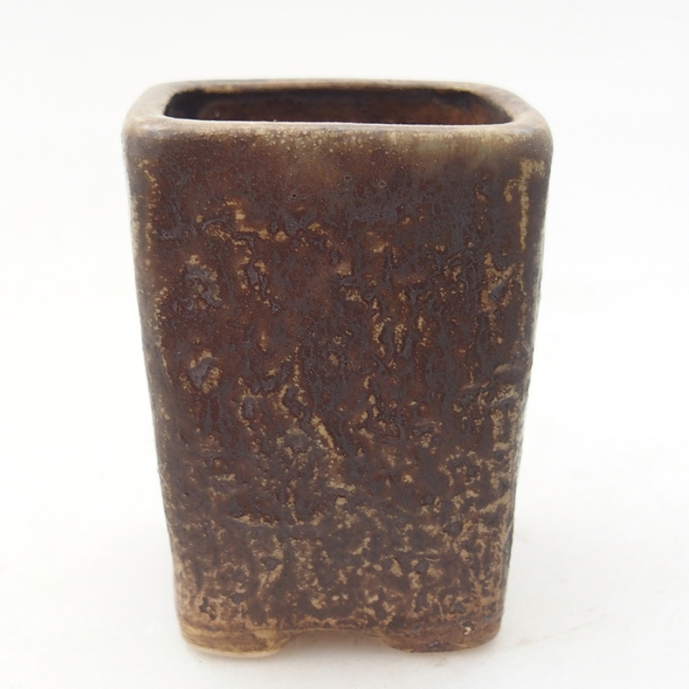 Bonsaischale aus Keramik 5 x 5 x 6,5 cm,  Farbe braun