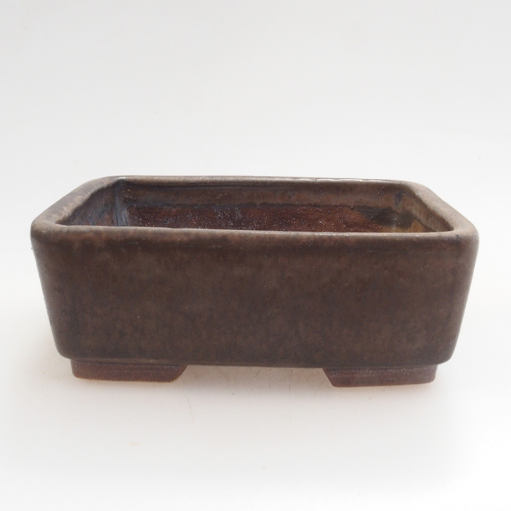 Bonsaischale aus Keramik 9,5 x 8 x 3,5 cm, Farbe braun