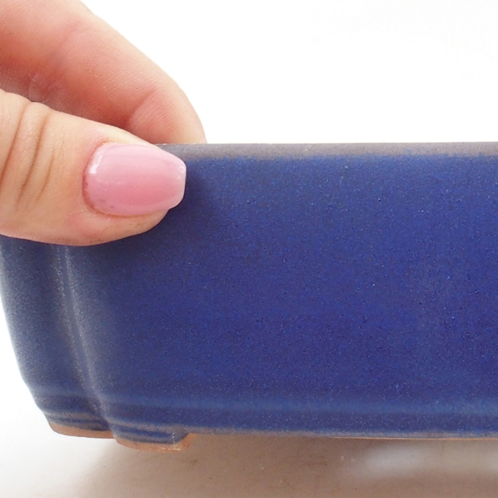 Keramik-Bonsaischale 18 x 13 x 5 cm, Farbe blau