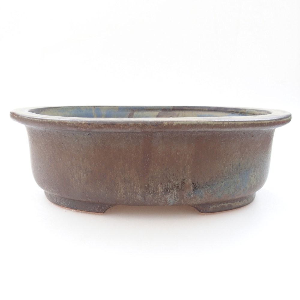 Keramik-Bonsaischale 26 x 22 x 8 cm, Farbe braun