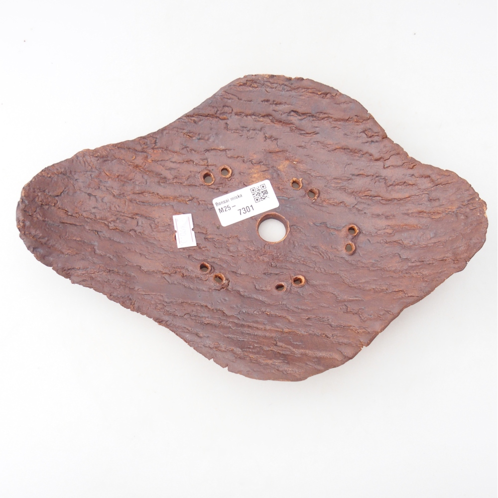 Keramische Schale 27,5 x 19,5 x 6 cm , Farbe braun