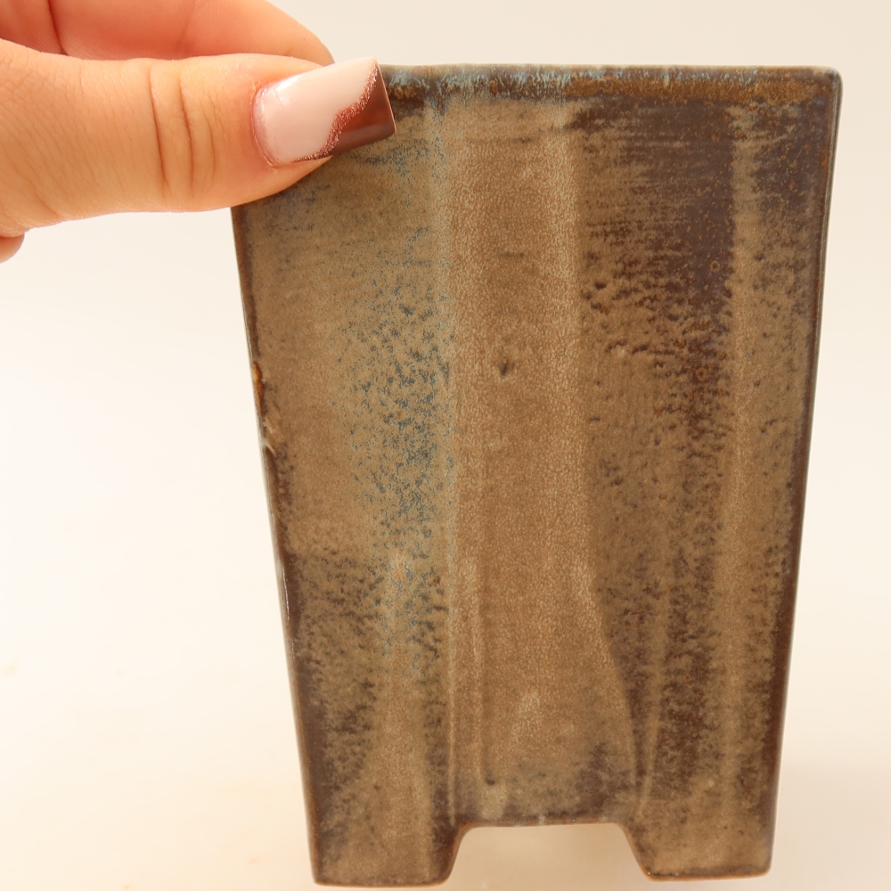 Bonsaischale aus Keramik 9 x 9 x 12,5 cm, braun