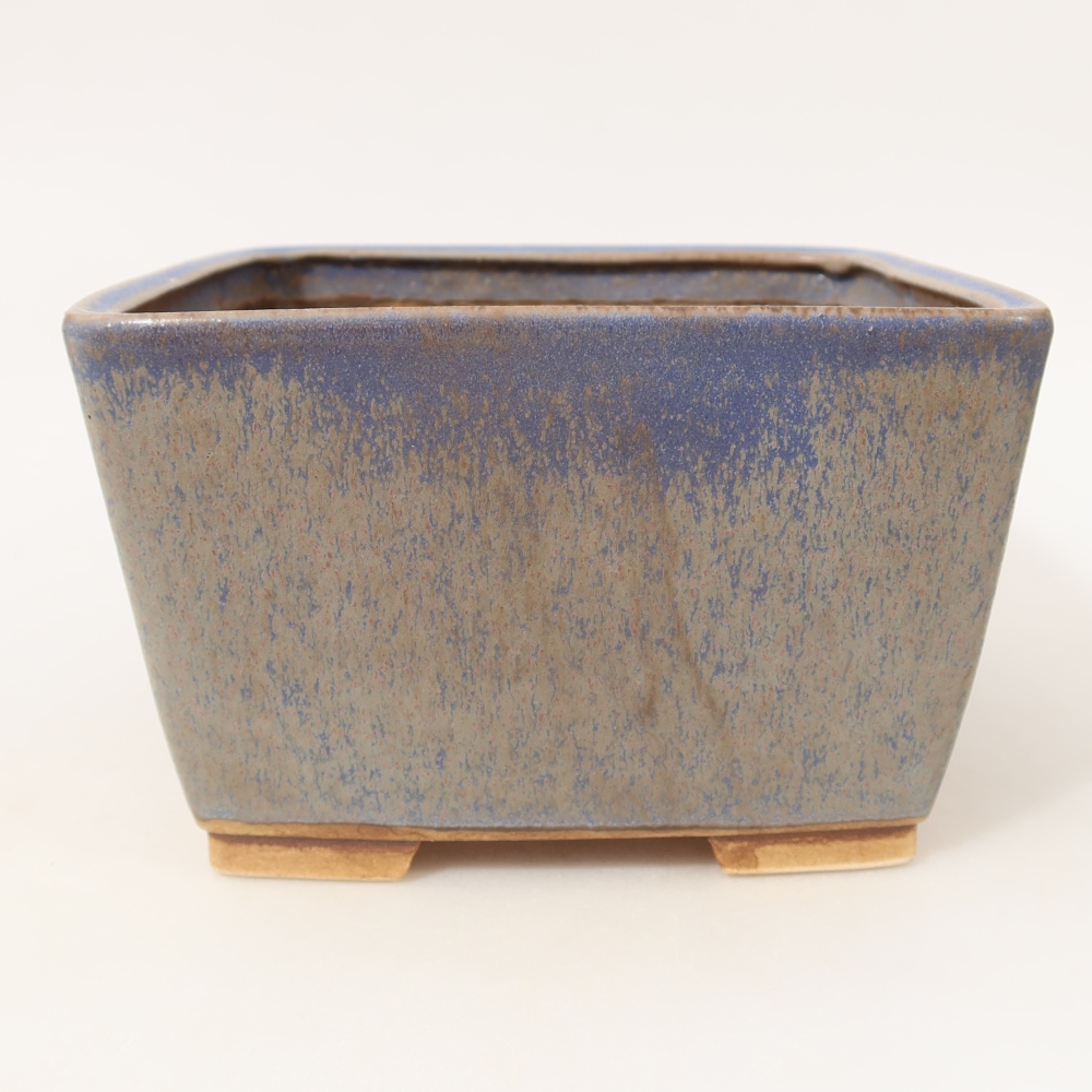 Bonsaischale aus Keramik 16 x 16 x 10 cm, Farbe blau