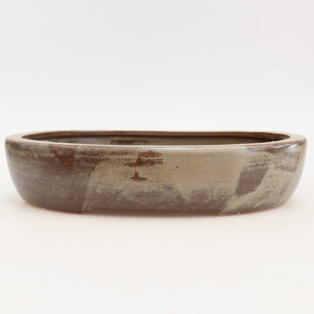 Bonsaischale aus Keramik 27 x 21 x 5,5 cm, braun