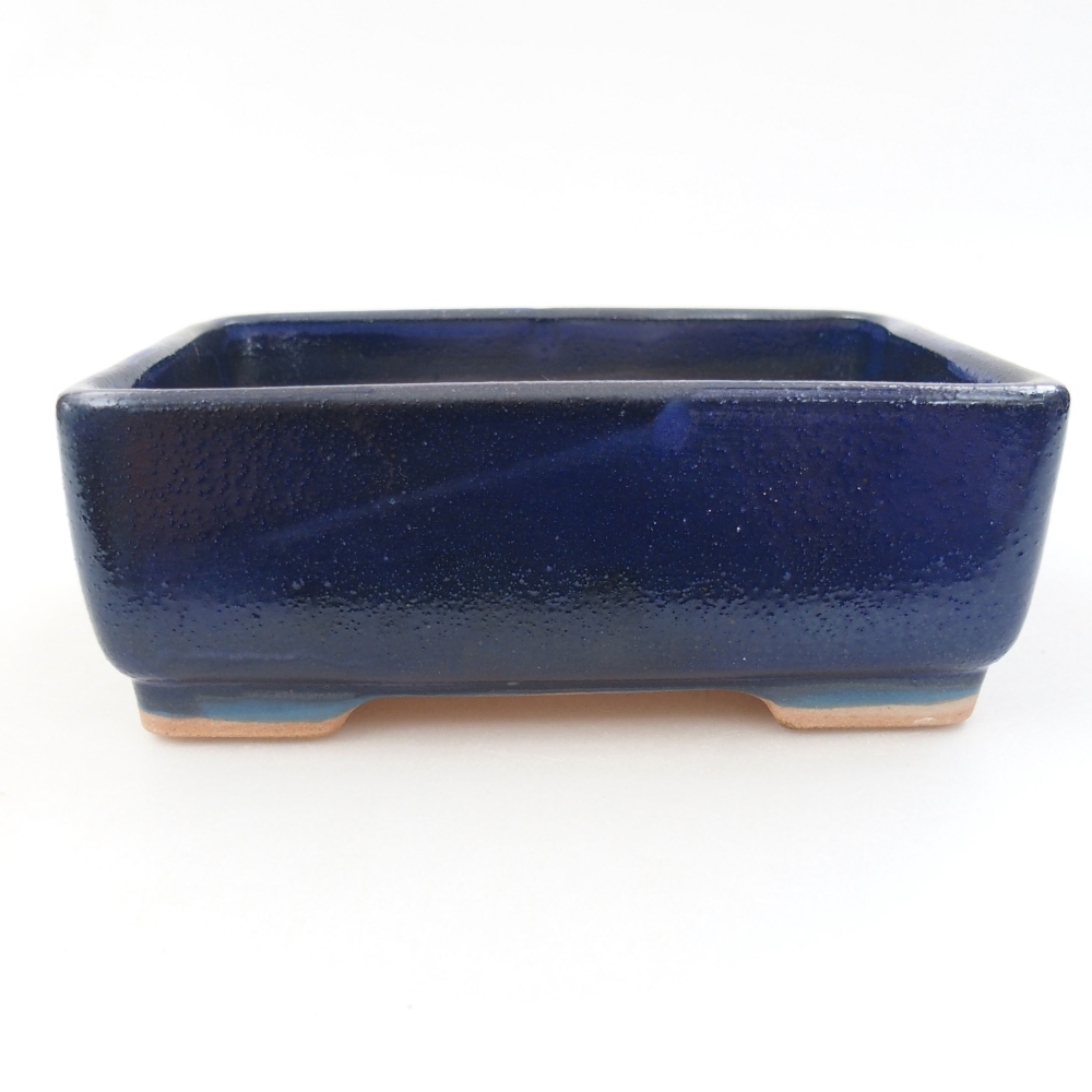 Keramik-Bonsaischale 14,5 x 11 x 5,5 cm, Farbe blau