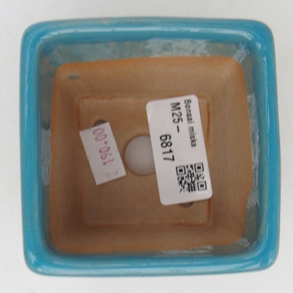Bonsaischale aus Keramik 7,5 x 7,5 x 7 cm, Farbe blau