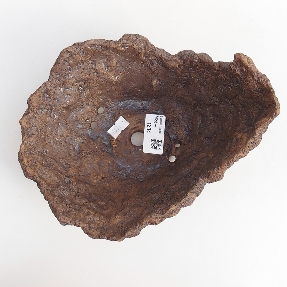 Keramikschale 19 x 15 x 14 cm , Farbe braun