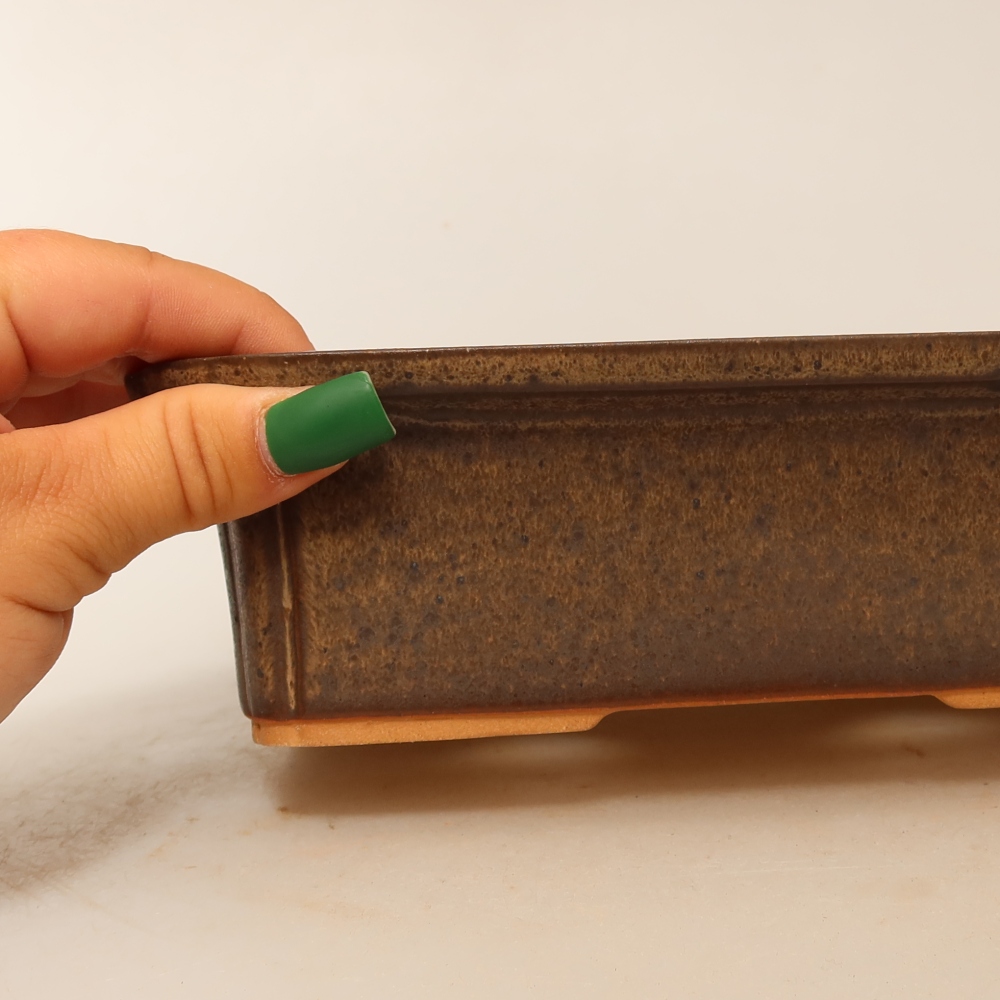 Keramikschale  20 x 15,5 x 5,5 cm, Farbe: braun