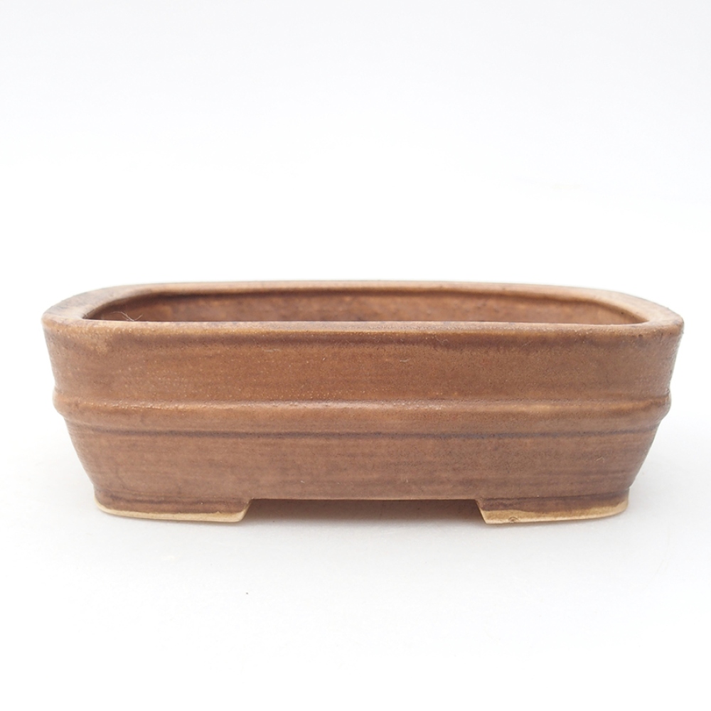 Bonsaischale aus Keramik 14,5 x 11,5 x 4 cm, Farbe braun