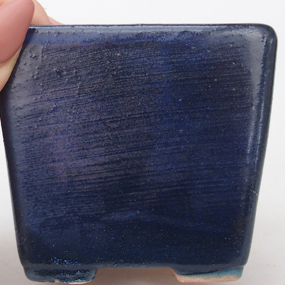 Bonsaischale aus Keramik 7,5 x 7,5 x 7 cm, Farbe blau